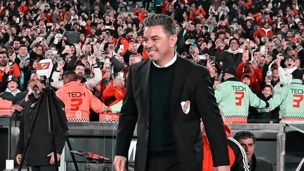 Marcelo Gallardo en el Estadio Monumental