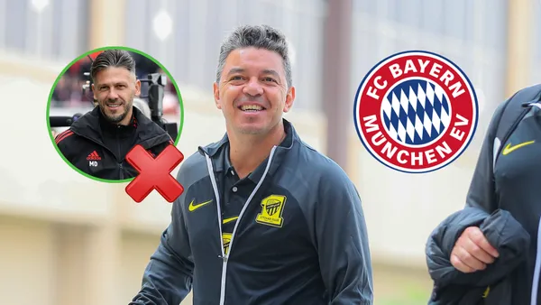 Marcelo Gallardo sonríe mientras usa el uniforme del Al Itthad.