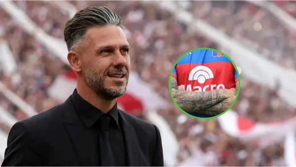 Martín Demichelis durante un partido de River.