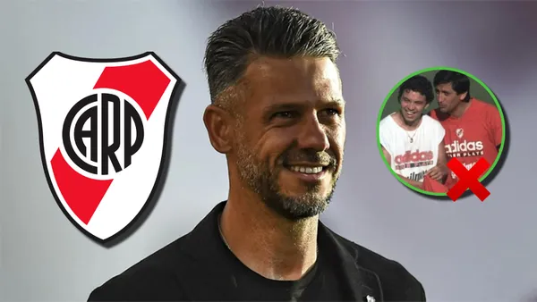 Martín Demichelis sonríe durante un partido.