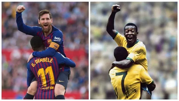 Pelé está muy cerca de ser superado por Lionel Messi en una marca impuesta por el brasilero.