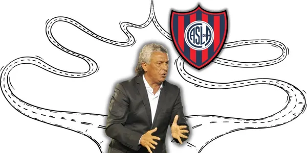 Pipo Gorosito y el escudo de San Lorenzo.