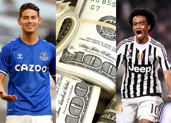 Revelaron los sueldos de los colombianos y mientras en Colombia el sueldo básico es 877 mil pesos, esto es lo que ganan por día James Rodríguez y Juan Guillermo Cuadrado