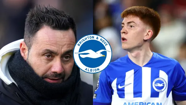 Roberto De Zerbi y Valentín Barco, en acción con Brighton.