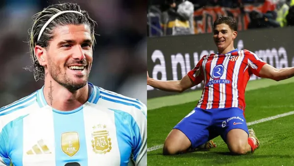 Rodrigo De Paul y Julián Álvarez.