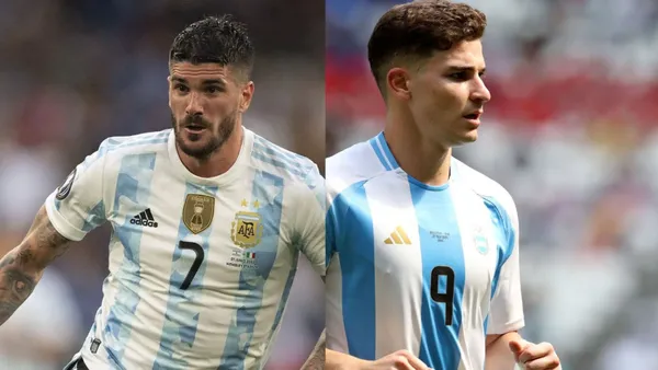 Rodrigo De Paul y Julián Álvarez.