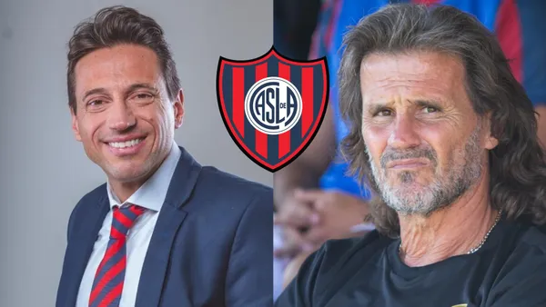 Rubén Darío Insúa con cara seria en el banco de San Lorenzo