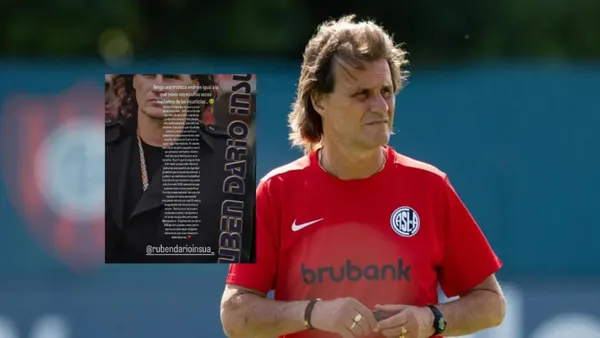 Rubén Darío Insúa en un entrenamiento de San Lorenzo