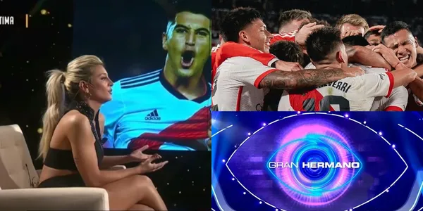 Sol Perez, Palacios y el logo de Gran Hermano.