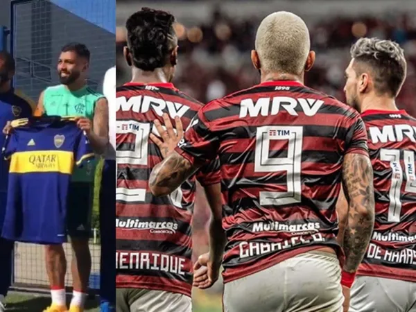 Todos los reflectores apuntaron a un Gabriel Barbosa posando con la camiseta del Club Atlético Boca Juniors, pero pocos se fijaron en un crack del Clube de Regatas do Flamengo en contacto con una del Club Atlético River Plate.