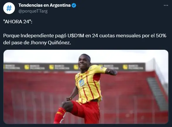 En las redes se rieron de la forma de pago de Independiente