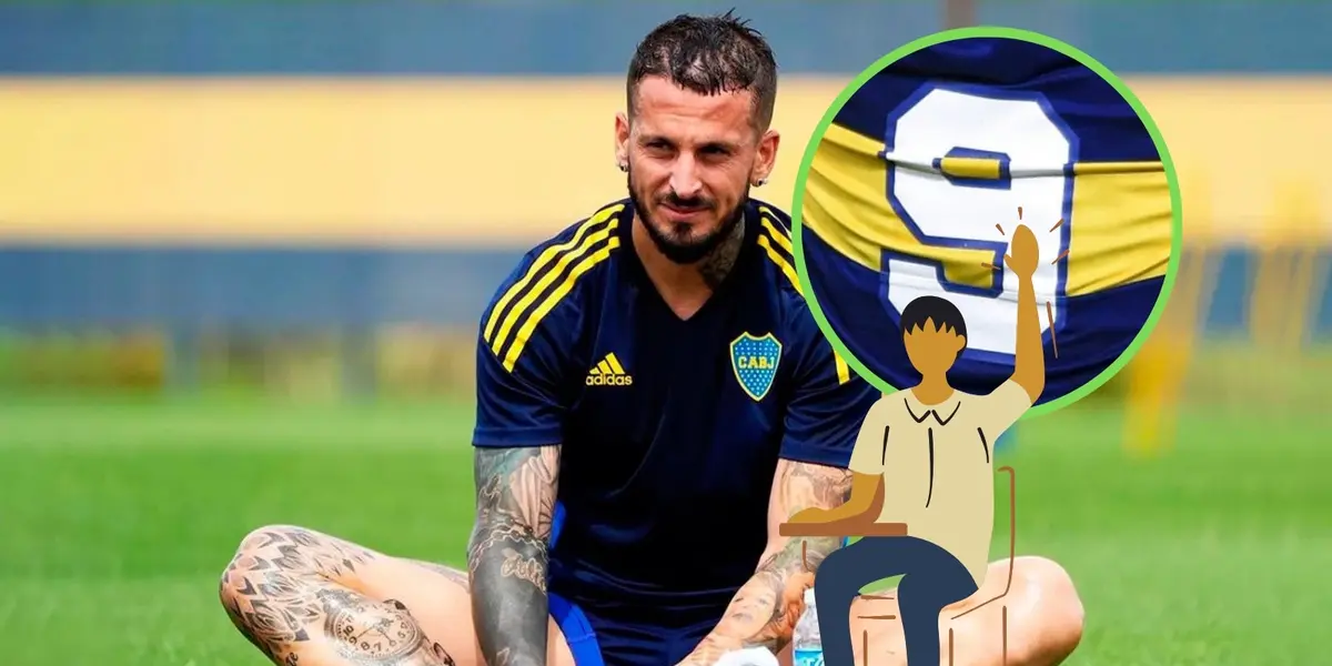 Benedetto y la '9' de Boca.