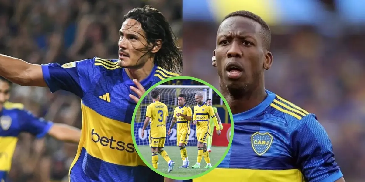 Boca Advíncula y Cavani.