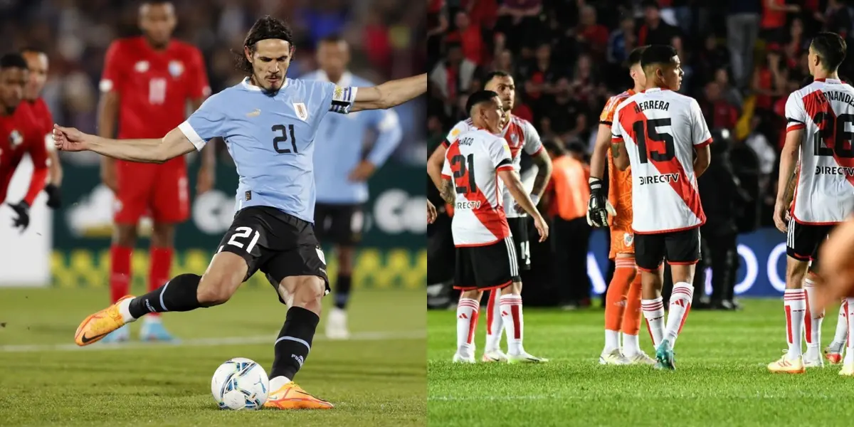 Cavani y River.