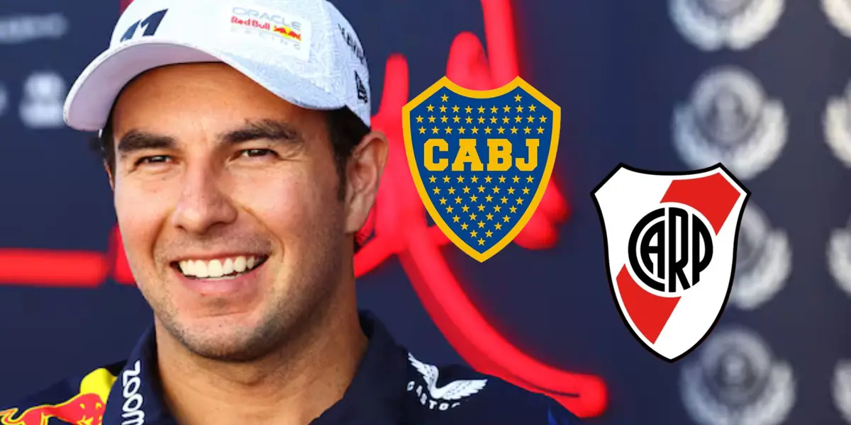 Checo Pérez sonriendo mientras luce una gorra blanca.