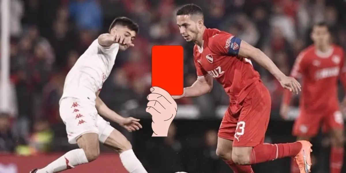 El Rojo reclamó una jugada donde un jugador de Huracán podría haber sido expulsado.