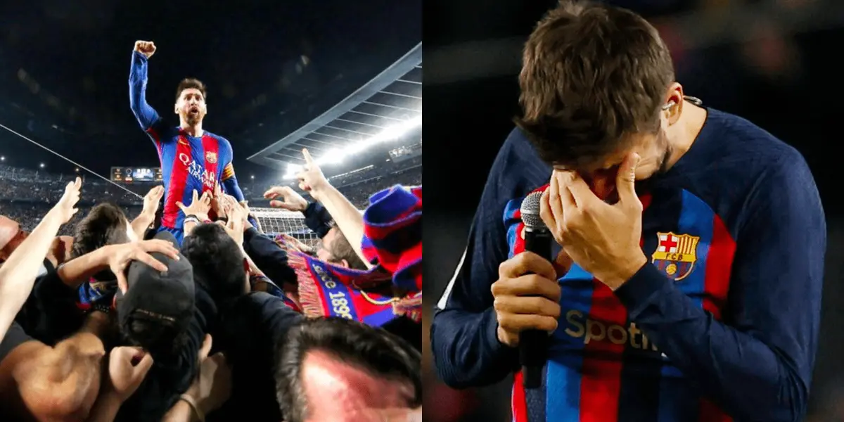 En el Camp Nou, los hinchas catalanes se acordaron del capitán de la selección argentina, a quien desean de vuelta