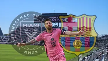 Lionel Messi festejando un gol con Inter Miami.