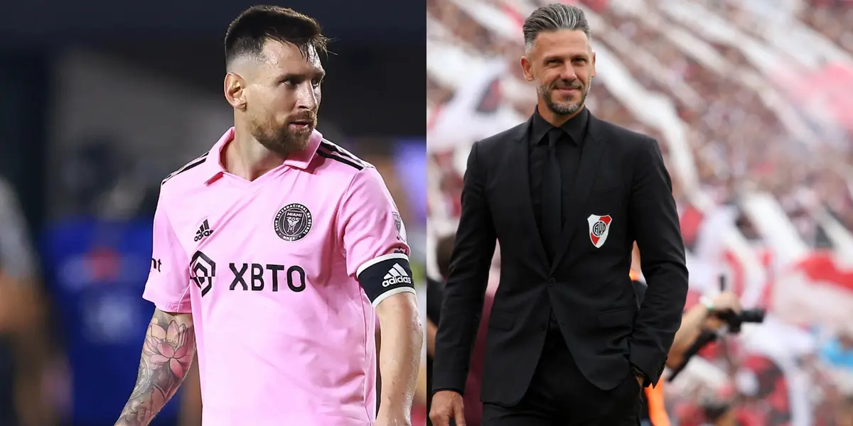Messi y Demichelis.