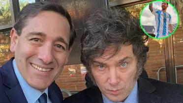 Milei, Julio Garro y Messi