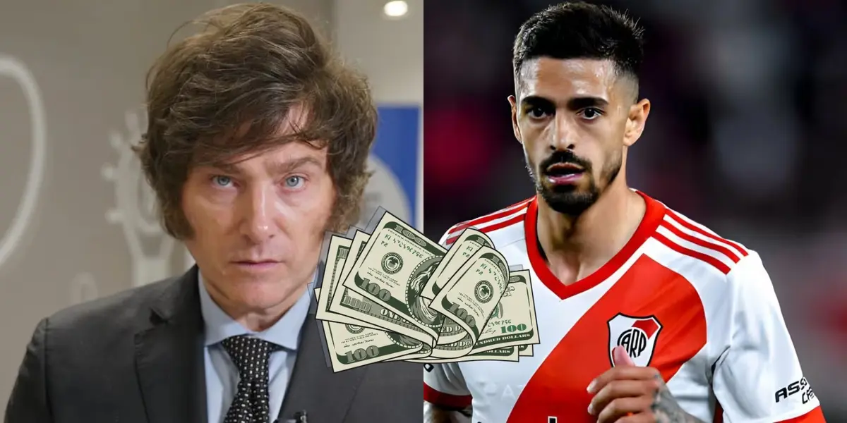 Milei y Lanzini.