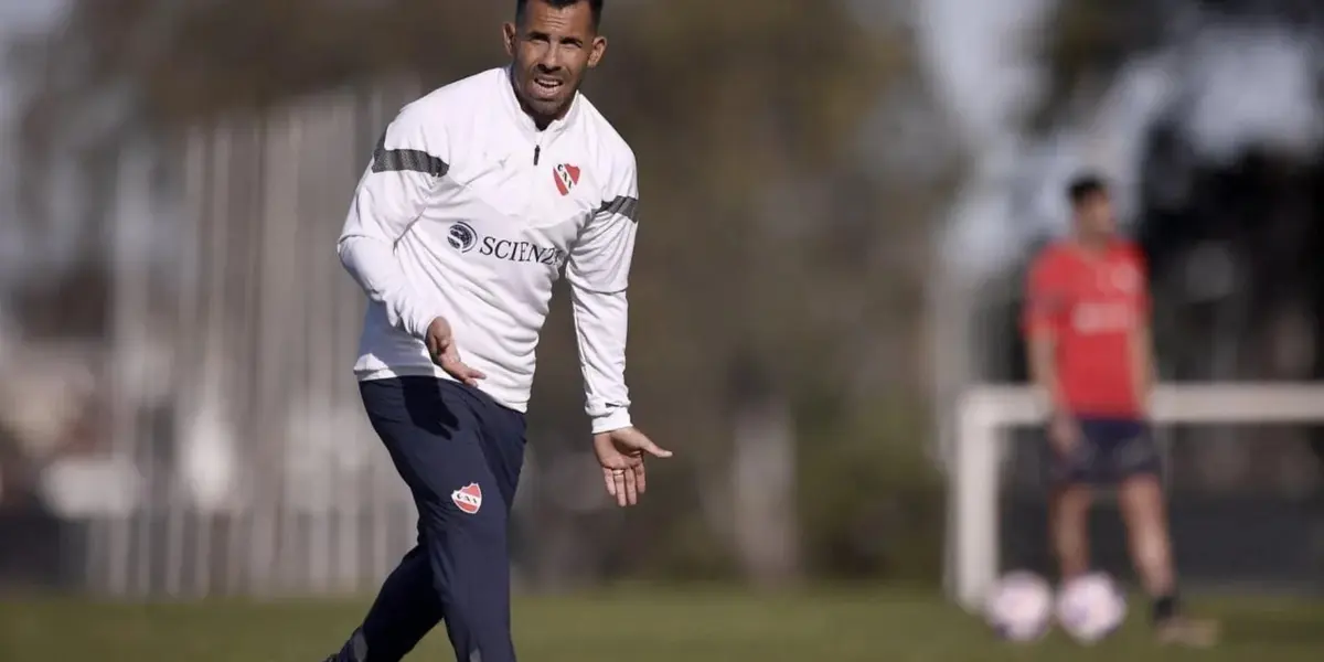 Tévez en el entrenamiento