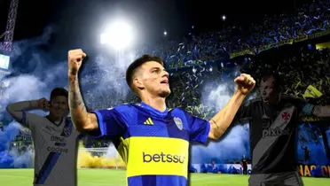 Zenón festeja un gol con la camiseta de Boca.