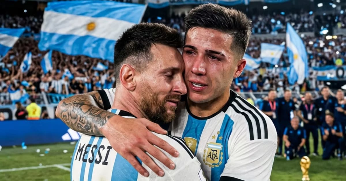 Enzo despide a Messi.