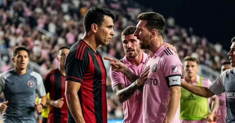 Messi se calentó con Junior Alonso tras el empate de Inter Miami