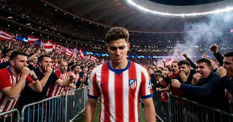 Julián Álvarez fue recibido con silbidos en el Metropolitano