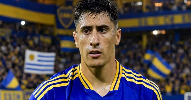Miguel Merentiel fue reservado por Uruguay y podría perderse la semifinal de Boca ante Banfield