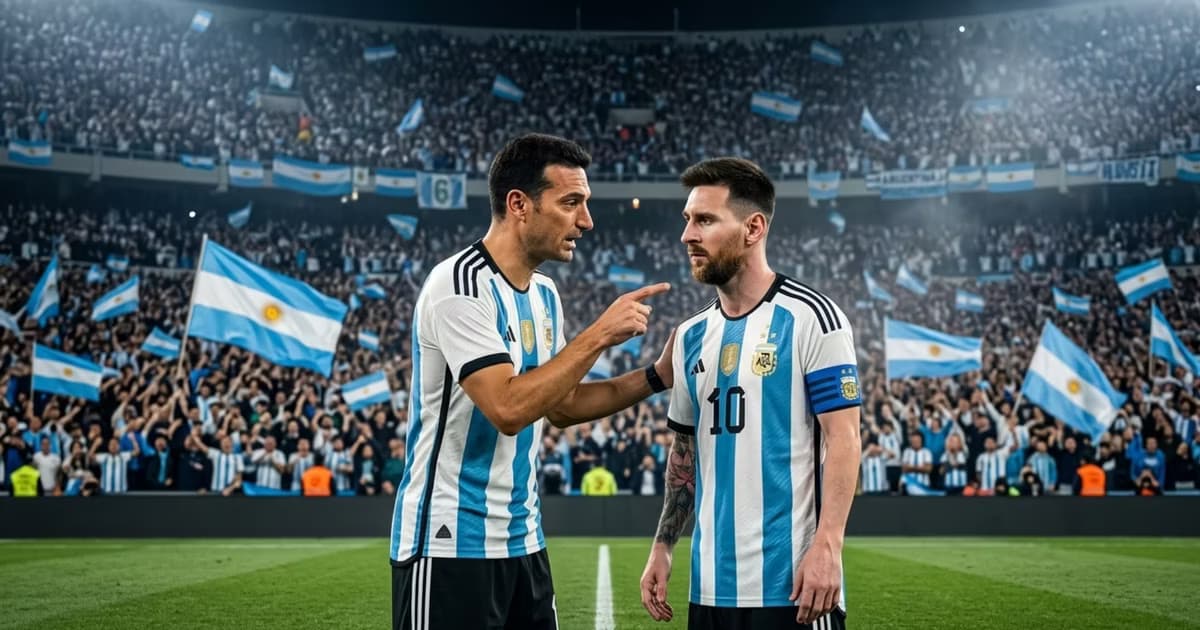 Scaloni sobre Messi.