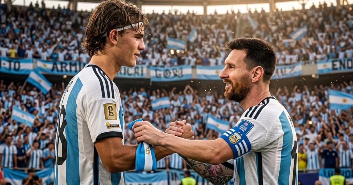 Nico Paz habló de Messi.