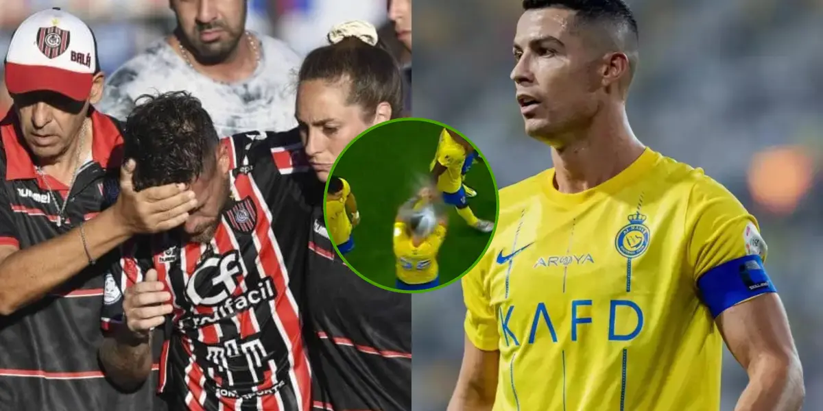 A Cristiano también le tiraron un botellazo