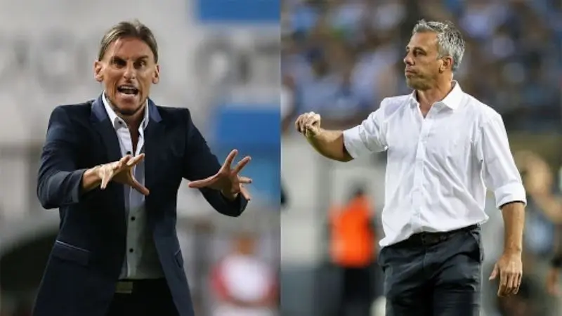 A pesar de tener menos partidos, Lucas Pusineri parece tener más efectividad que Sebastián Beccacece.