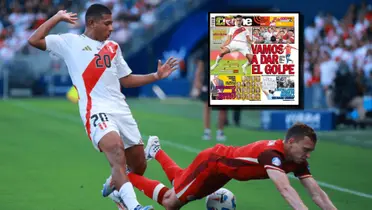 Acción de juego entre Perú y Canadá.