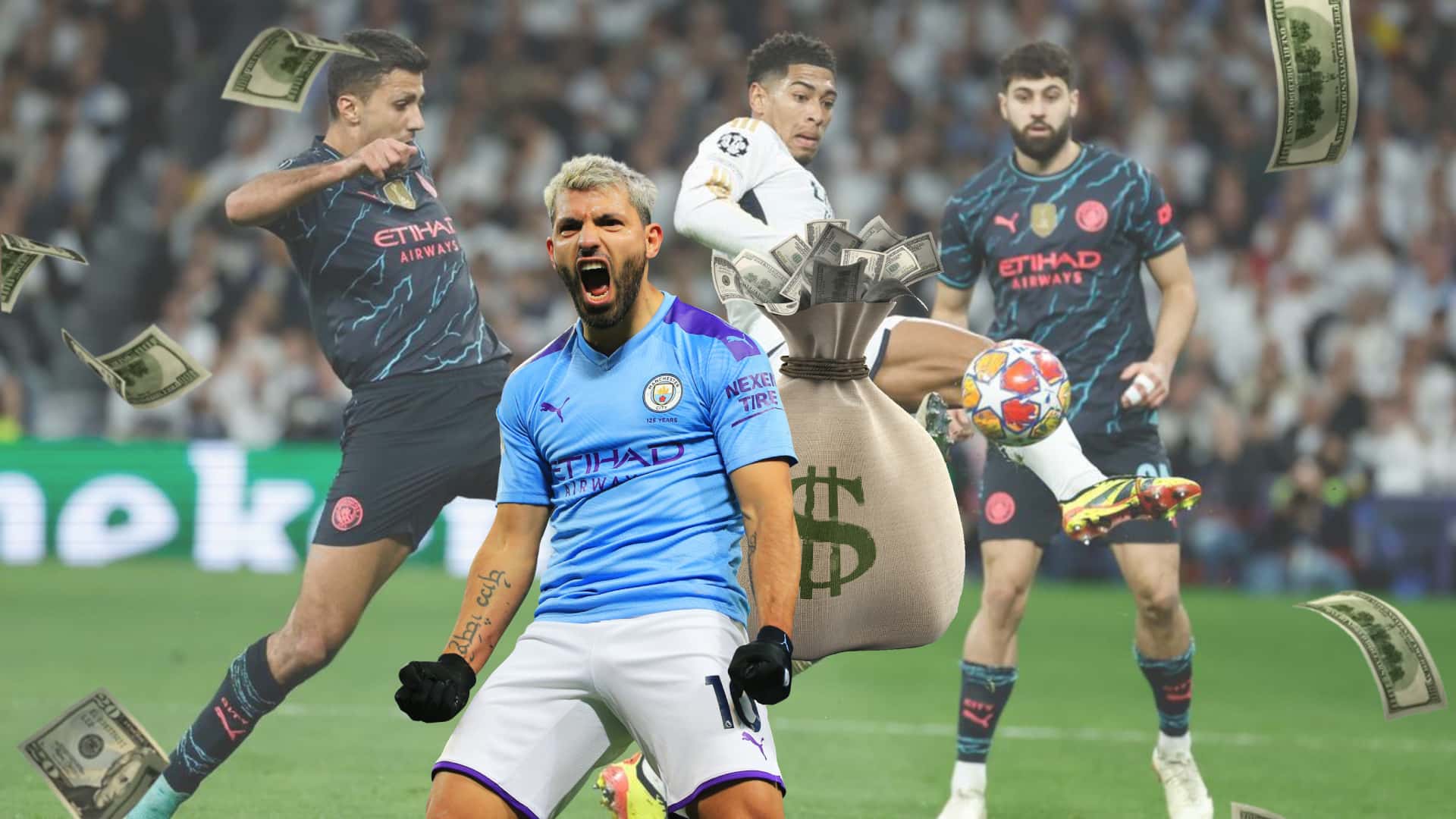 Agüero ganó una fortuna por una apuesta en Real Madrid vs. Manchester City