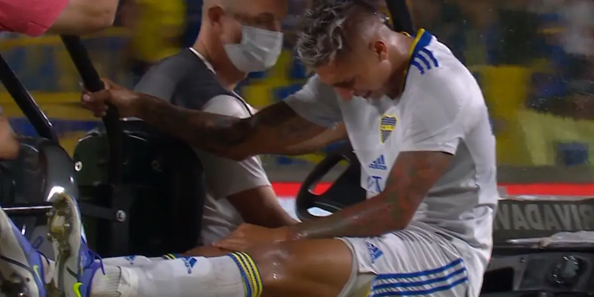 Agustín Almendra dio la noticia negativa en el Xeneize. El volante terminó lesionado y se retiró con lágrimas en sus ojos.