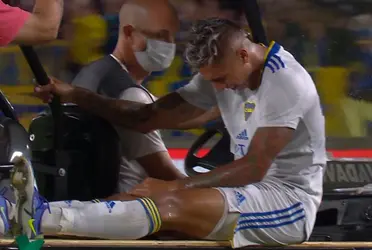 Agustín Almendra dio la noticia negativa en el Xeneize. El volante terminó lesionado y se retiró con lágrimas en sus ojos.