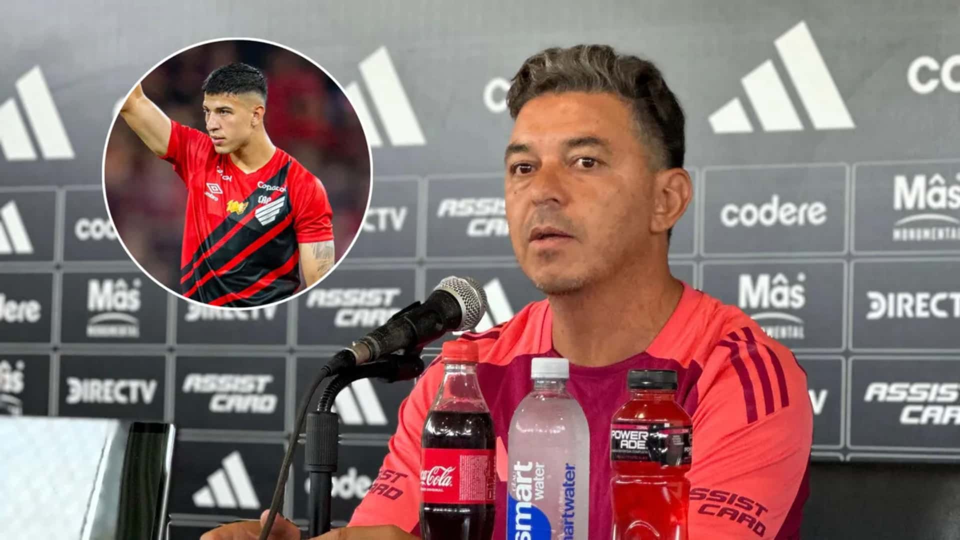 Al Muñeco le consultaron por el lateral izquierdo de Athletico Paranaense