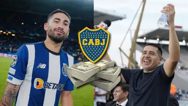 Alan Varela con la camiseta de Porto. El dinero que lo une a Juan Román Riquelme y Boca Juniors.