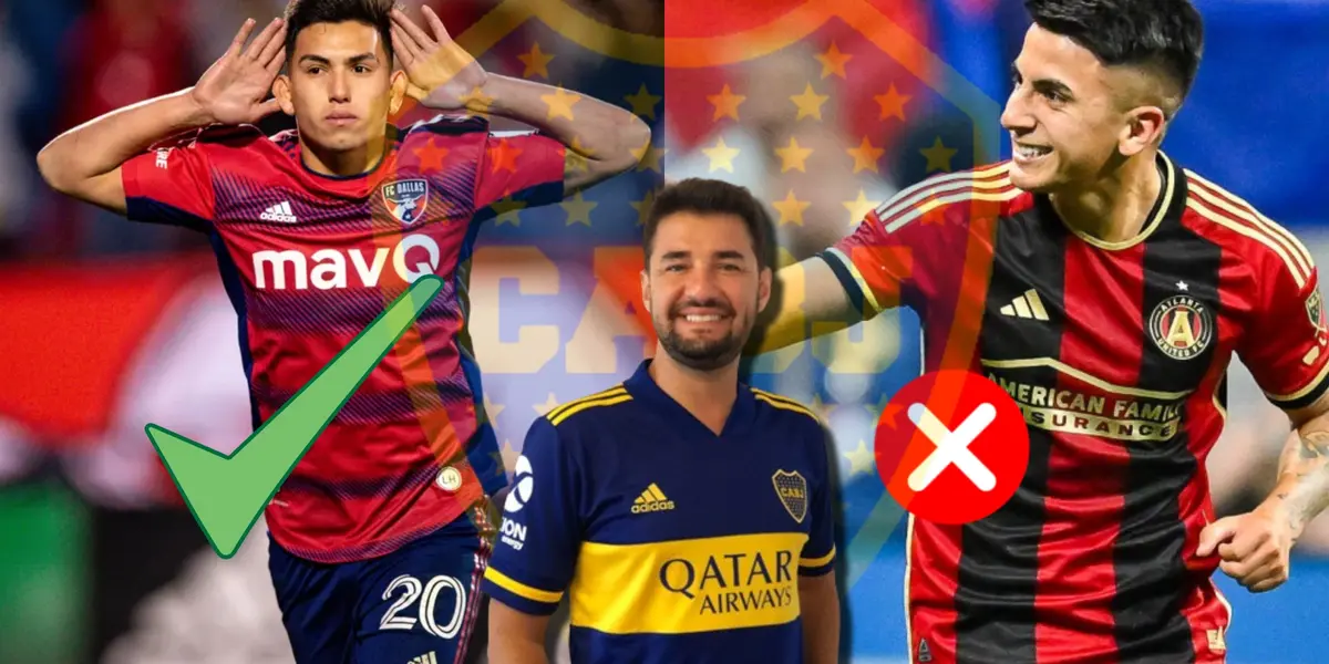 Alan Velasco y Thiago Almada, con las camisetas de Dallas y Atlanta United, respectivamente.
