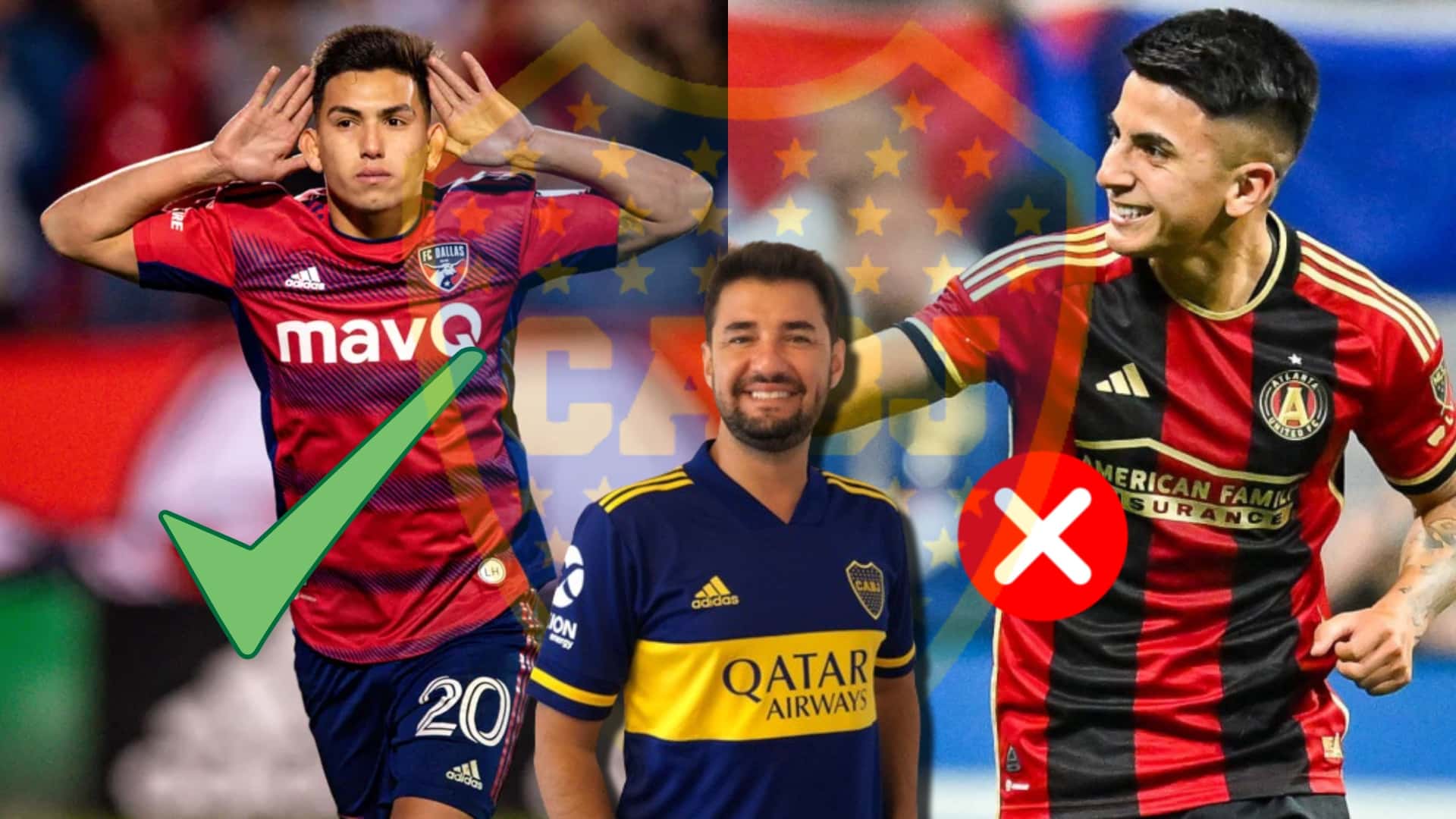 Alan Velasco y Thiago Almada, con las camisetas de Dallas y Atlanta United, respectivamente.