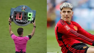 Alejandro Garnacho con la camiseta del Manchester United