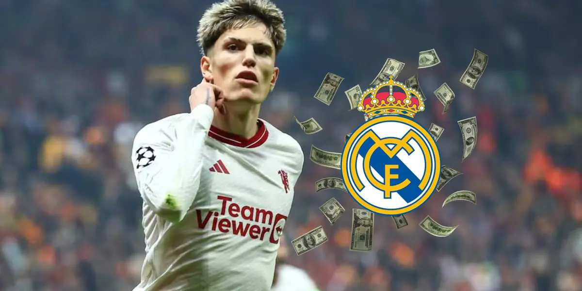 Alejandro Garnacho festeja un gol con Manchester United