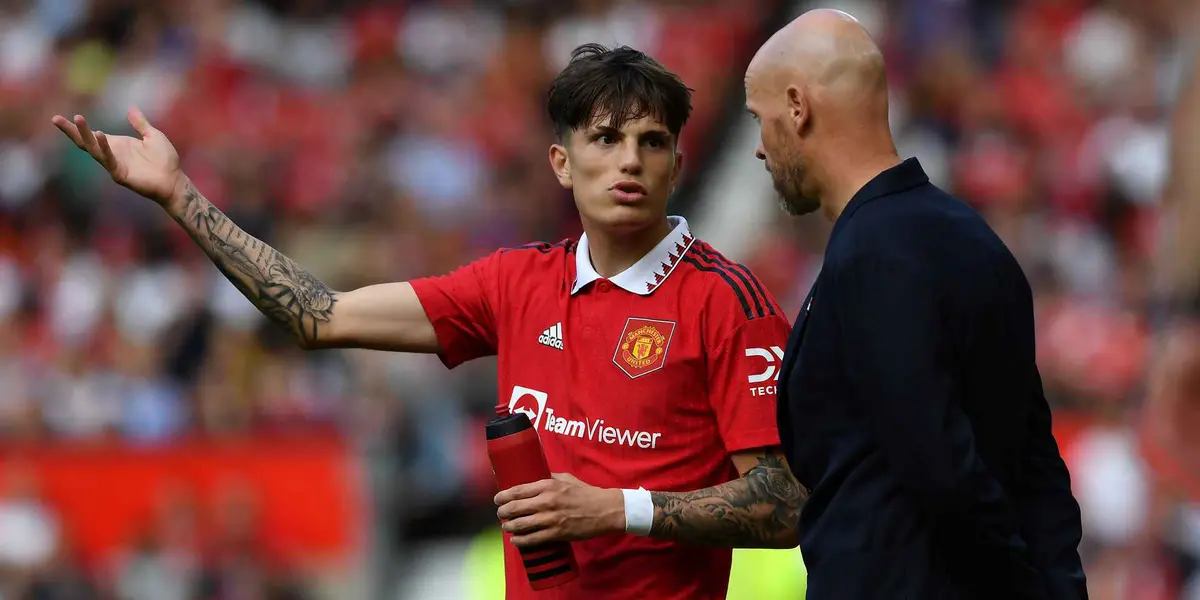 Alejandro Garnacho y Ten Hag.