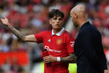 Alejandro Garnacho y Ten Hag.