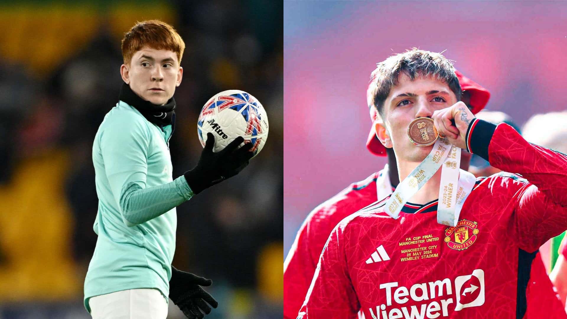 Alejandro Garnacho y Valentín Barco