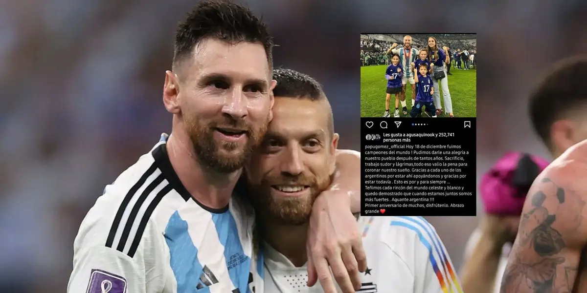 Alejandro se pronunció en redes sociales por el aniversario del Mundial de Qatar 2022.