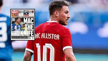 Alexis Mac Allister con la camiseta 10 del Liverpool.